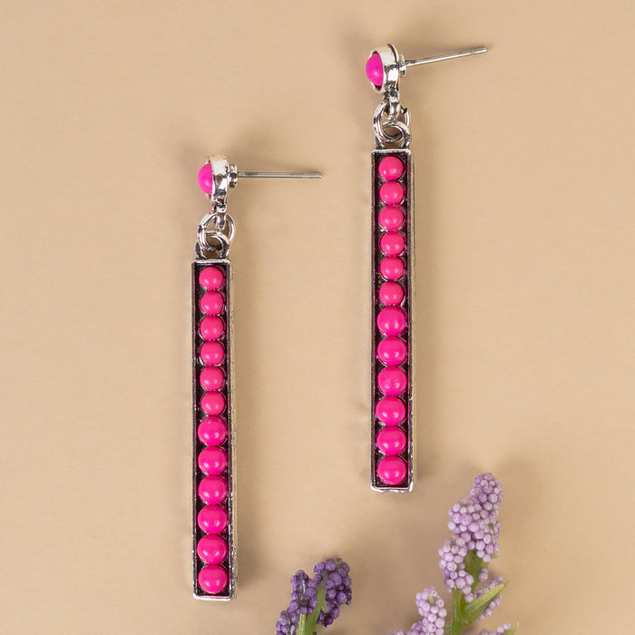 93430 - Squash Blossom Earrings - Fuchsia