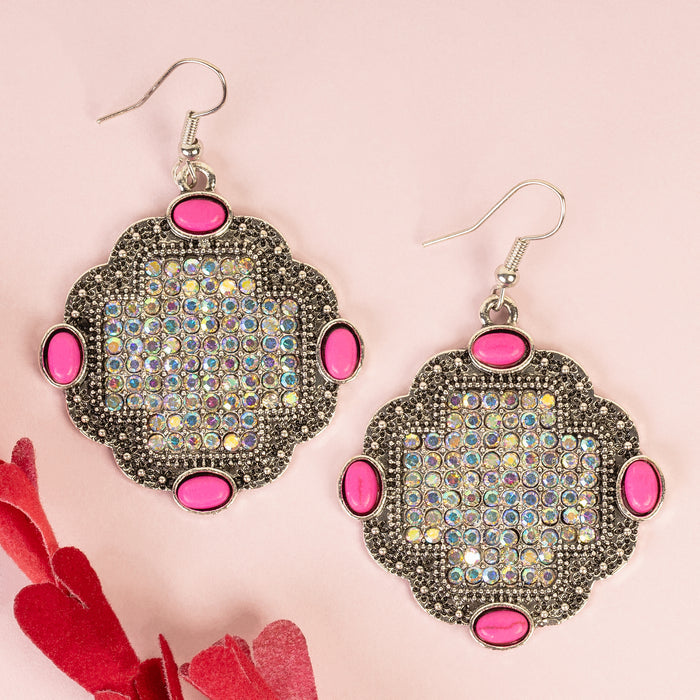 93491 - Squash Blossom Earrings - Fuchsia