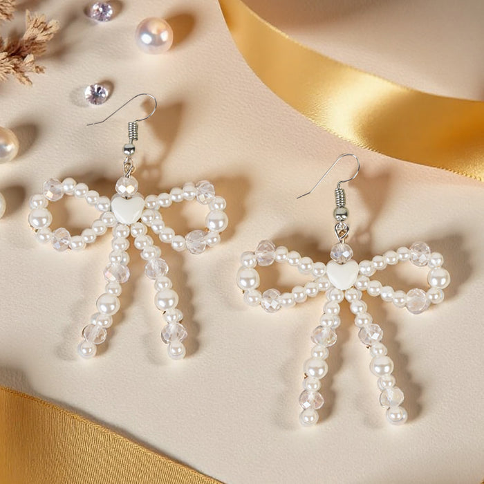 93565 - Pearl Bow Earrings - Pearl