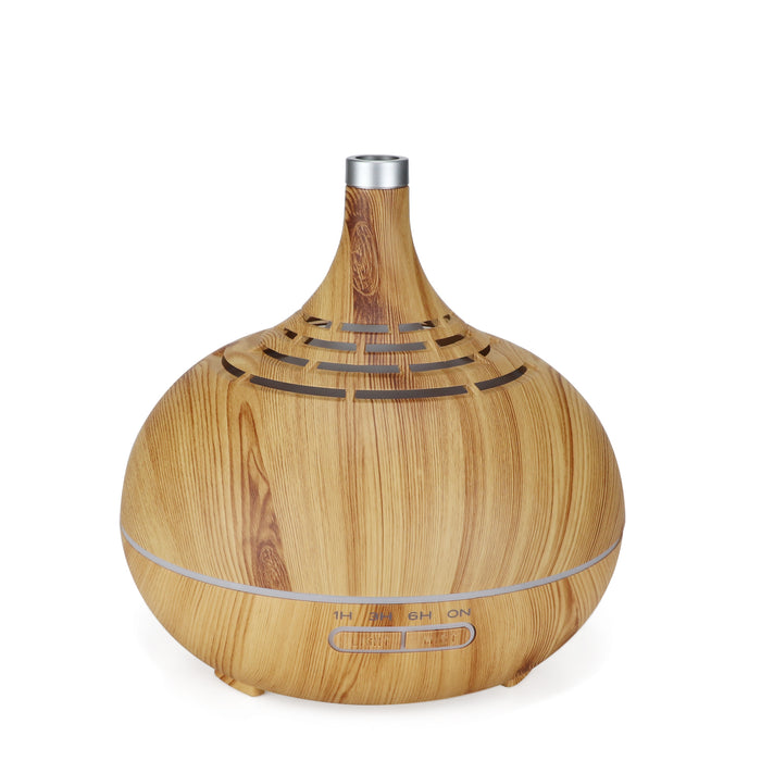 All Light Wood Metal Tip Cylinder Aroma Ultrasonic Diffuser -400ml (EDF-33L)
