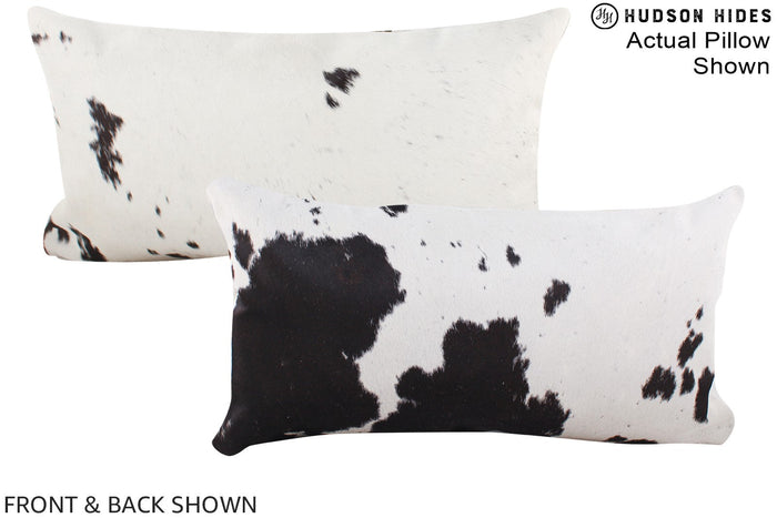 Black and White Cowhide Pillow #A16038