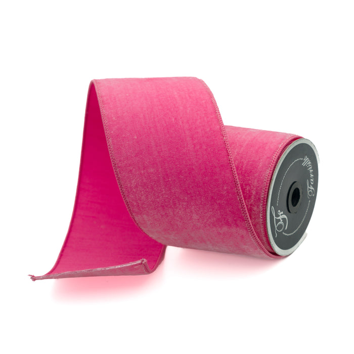 Bubblegum Velvet Ribbon, 4” X 10YD