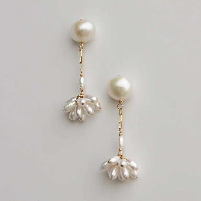 Christine Elizabeth | Fleurette Dangle Post Earrings - Christine Elizabeth Jewelry - Living with Ivey