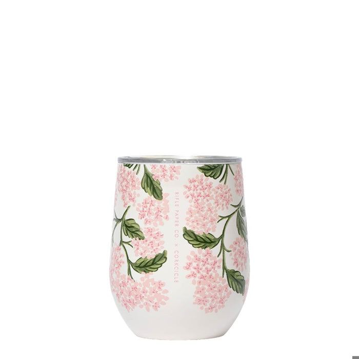 Corkcicle Rifle Paper Co. 12OZ Stemless / Pink Hydrangea