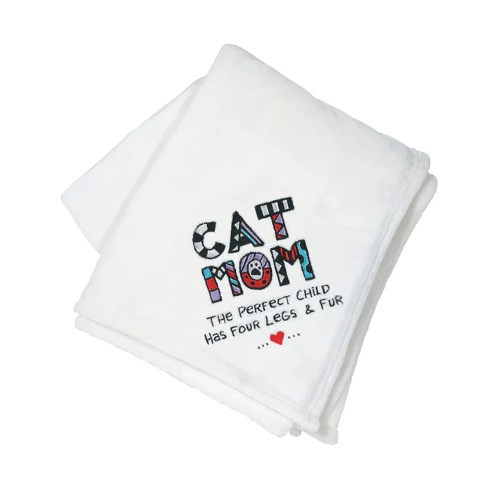 CUPPA DOODLE Cat Mom Blanket 50" x 60"