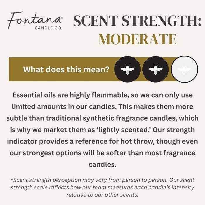 Fontana Candle Co. - Rainy Day Essential Oil Beeswax Jar Candle: Non-Toxic