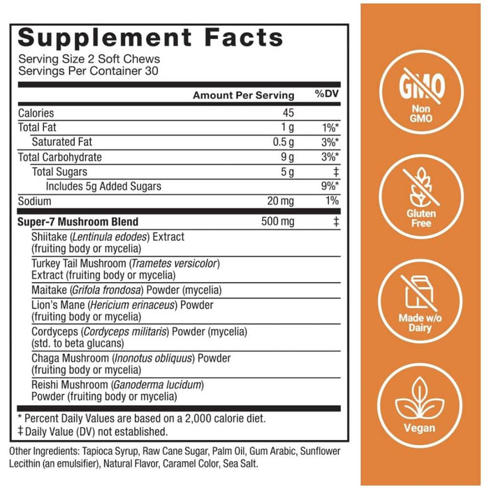 Force Factor - Modern Mushrooms, Cinnamon Roll - 60 Soft Chews - 3 Pack