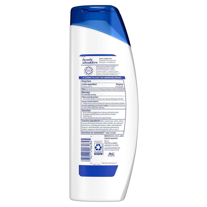 Head & Shoulders Green Apple 2-in-1 - 12.5 oz - 6 Pack