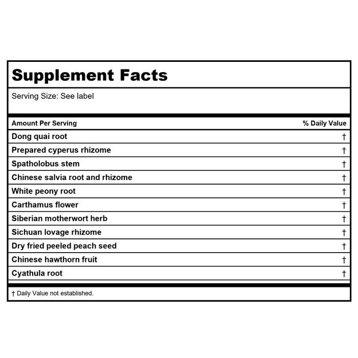 Kan Jade Woman Herbals Jade Control 300 Tablets - Supplement Facts panel