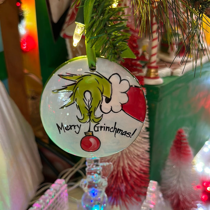 Merry Grinchmas Flat Ornament