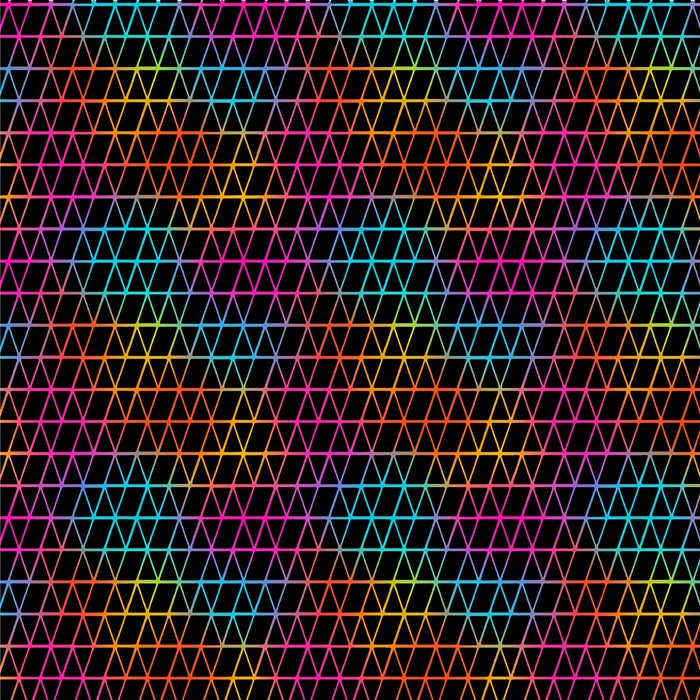 Michael Miller Kaleidoscope - Black Shimmering Triangles