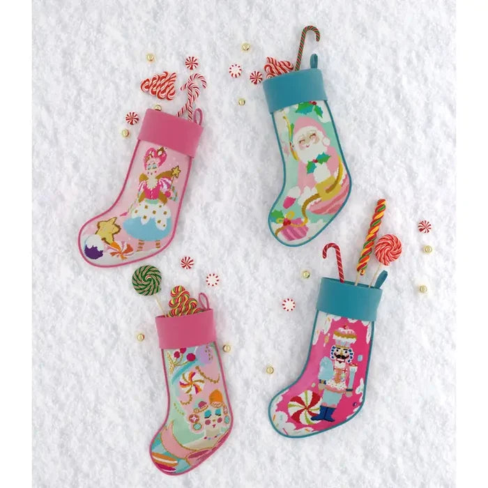 Papa Noel Embroidered Stocking