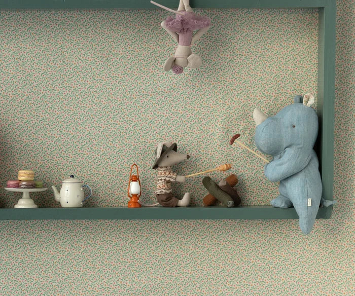 Maileg - Rhino - Blue/Sand - Small - Lifestyle Cut