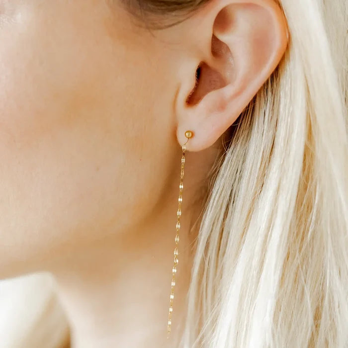 Screwback Stud Earrings - Devin Duster Gold