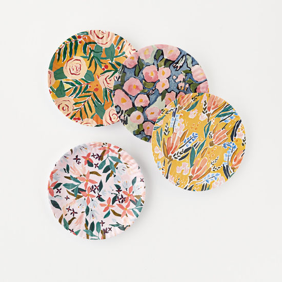 Summer Floral "Paper" Plate Set