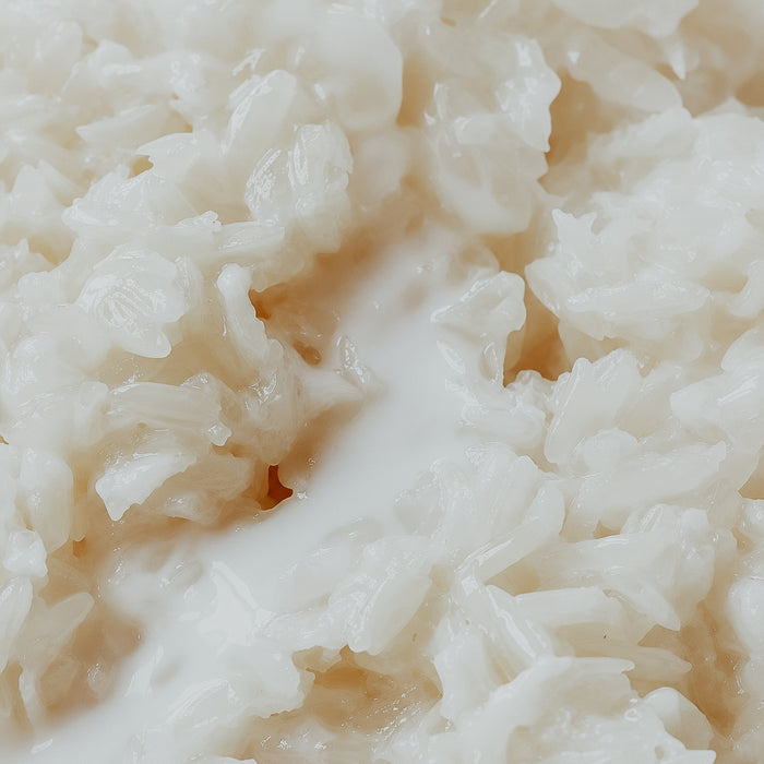 Close-up of white rice grains