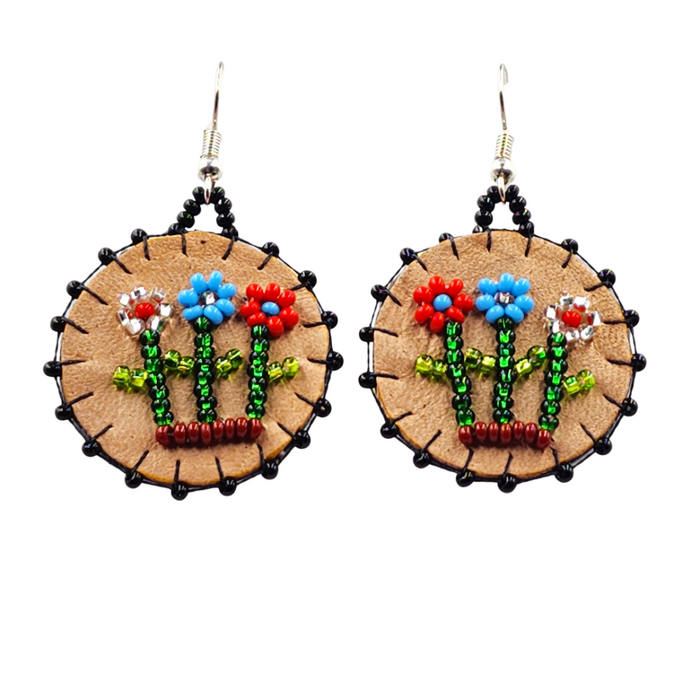 TRIBAL ROOTS Daisy on Leather Earrings - Assorted