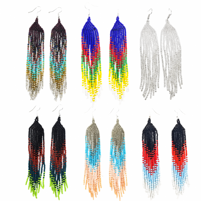 TRIBAL ROOTS Ombre Fringe Earrings - Assorted
