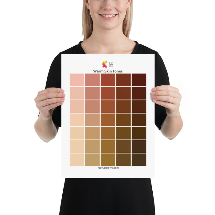 Warm Skin Tones Chart 12x16