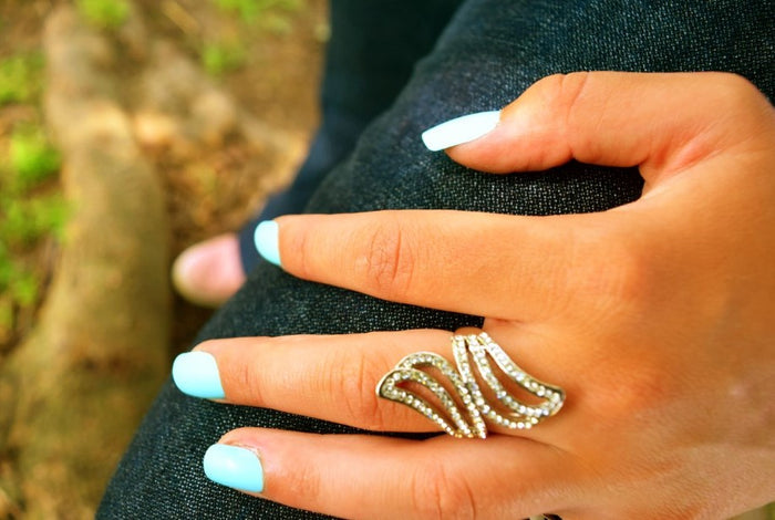 Wrap Silver sparkle Ring