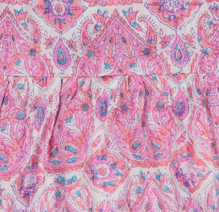 Zoe Baby Romper Pink Paisley