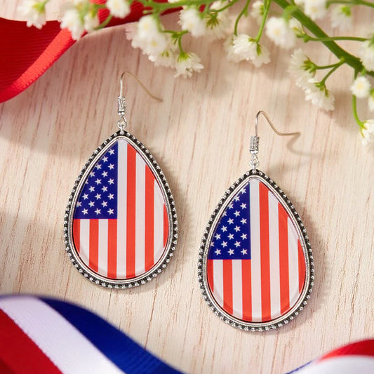 93537 - Fourth of July Earrings - Red White & Blue