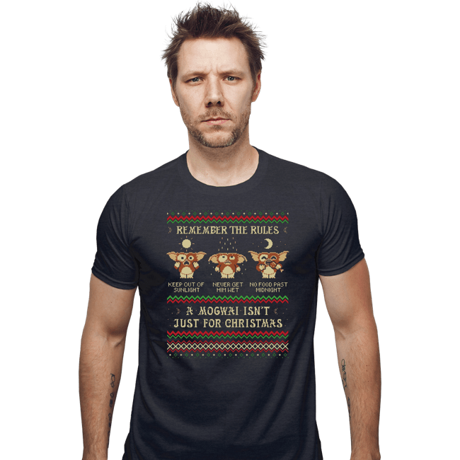 Daily_Deal_Shirts Fitted Shirts, Mens / Small / Dark Heather A Mogwai Isn't Just For Christmas