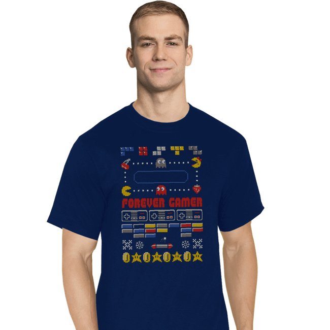 Shirts T-Shirts, Tall / Large / Navy A Very Gamer Christmas
