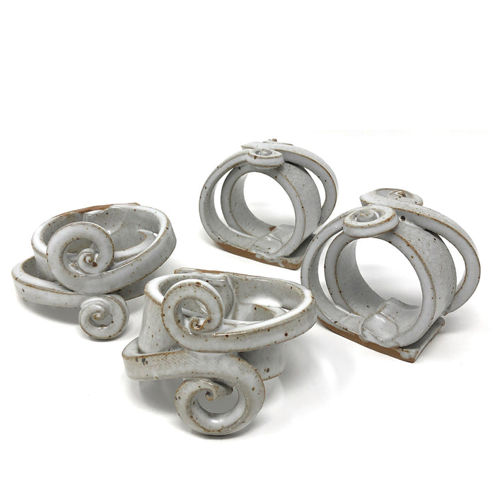 Anthony Stoneware American Handmade  Napkin Ring, Set of 4
