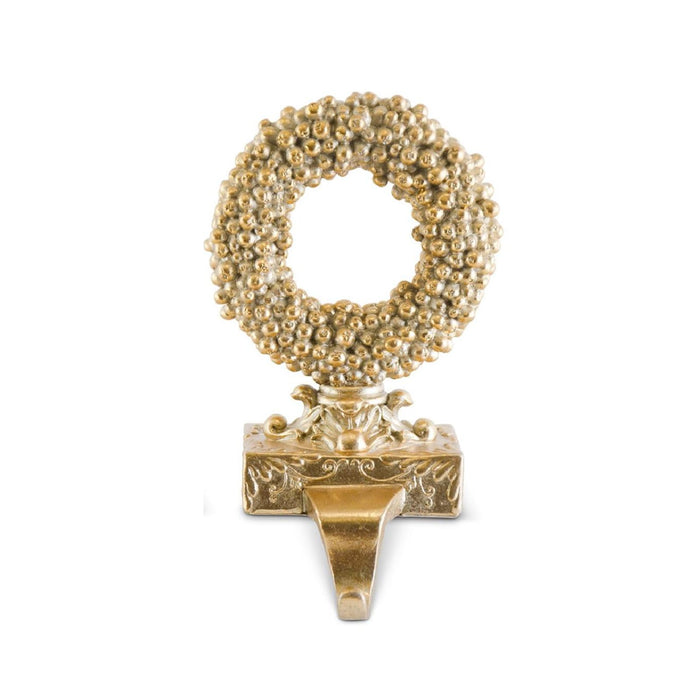 Antique Gold Beaded Stocking Holder