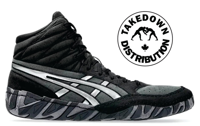ASICS Shoe Wrestling Aggressor 6 Black/Pure Silver - Takedown Distribution