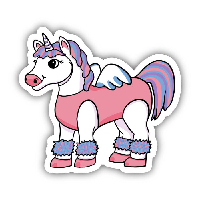 Big Moods Unicorn Fitness Instructor Vinyl Sticker