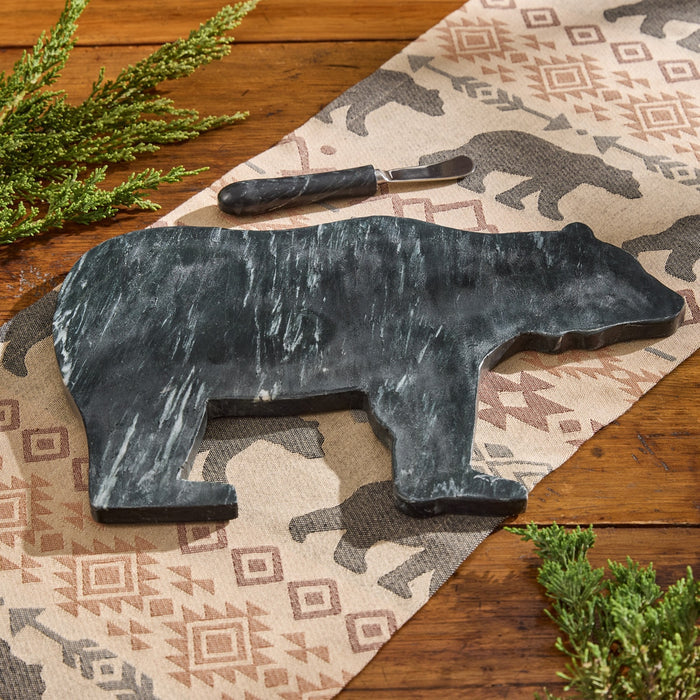 Black Bear Marble Cutting Board w/Spreader-Lange General Store