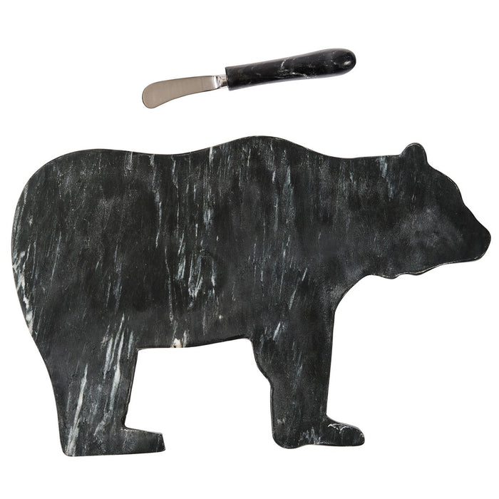 Black Bear Marble Cutting Board w/Spreader-Lange General Store