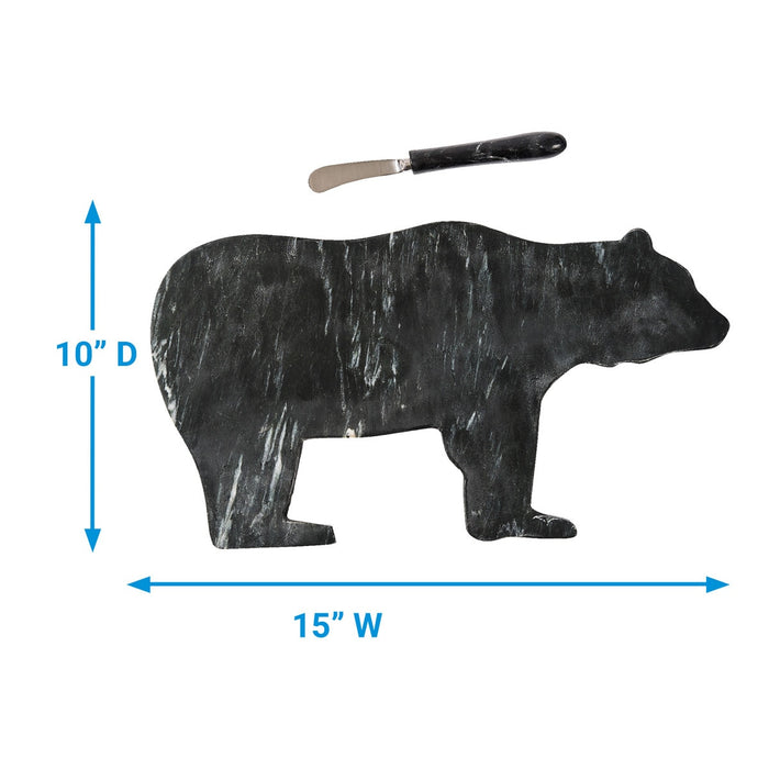 Black Bear Marble Cutting Board w/Spreader-Lange General Store