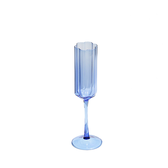 Blue Champagne Flute