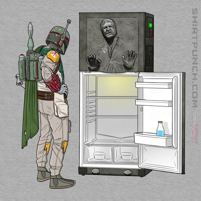 Daily_Deal_Shirts Magnets / 3"x3" / Sports Grey Boba Fridge