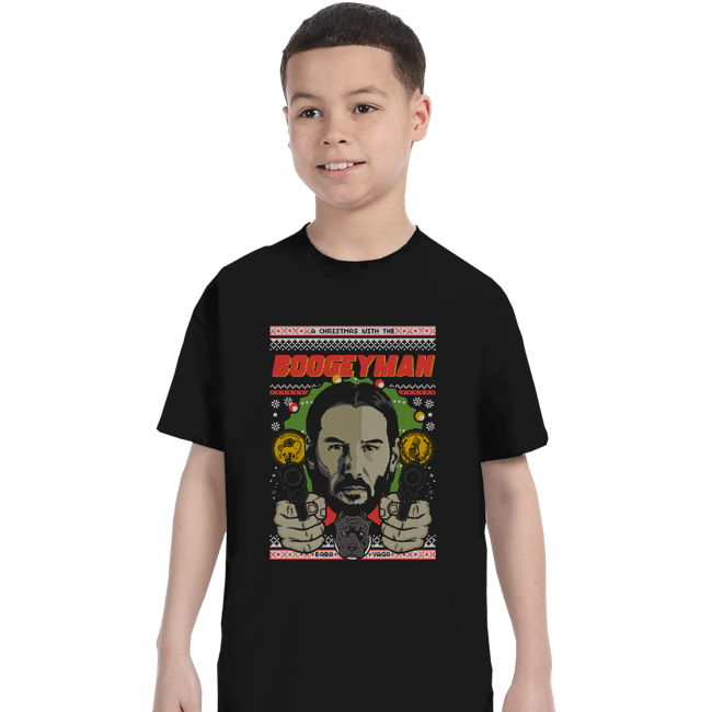 Shirts T-Shirts, Youth / XS / Black Boogeyman Xmas