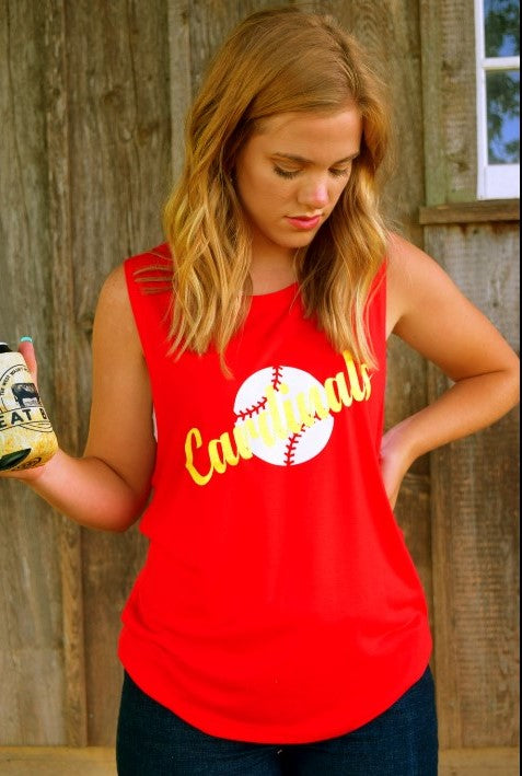 Cardinals Tank Back cut out