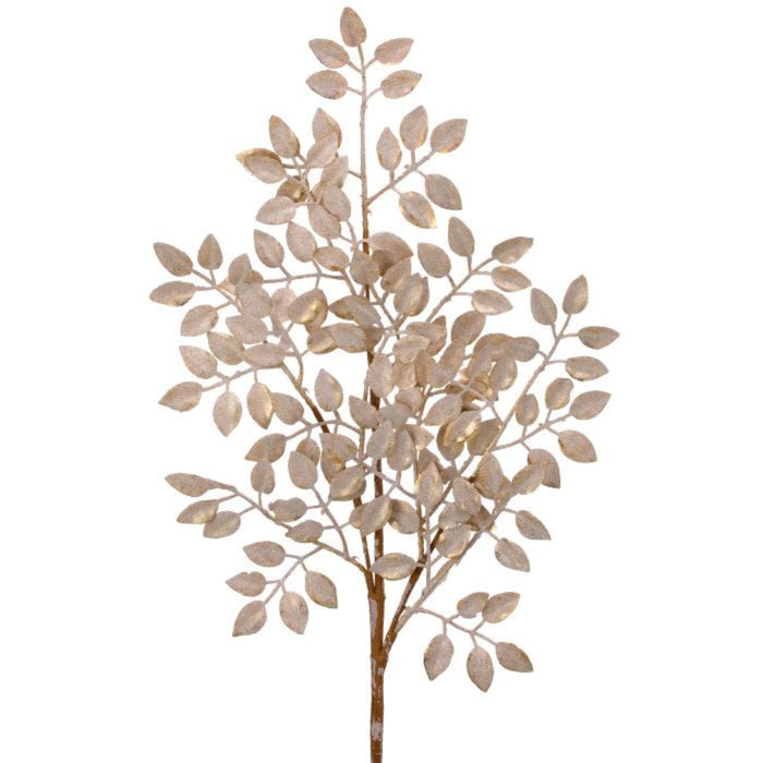 Champagne Sequin Leaf Spray