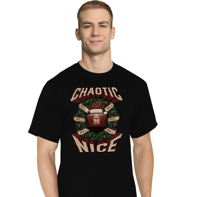 Shirts T-Shirts, Tall / Large / Black Chaotic Nice Christmas