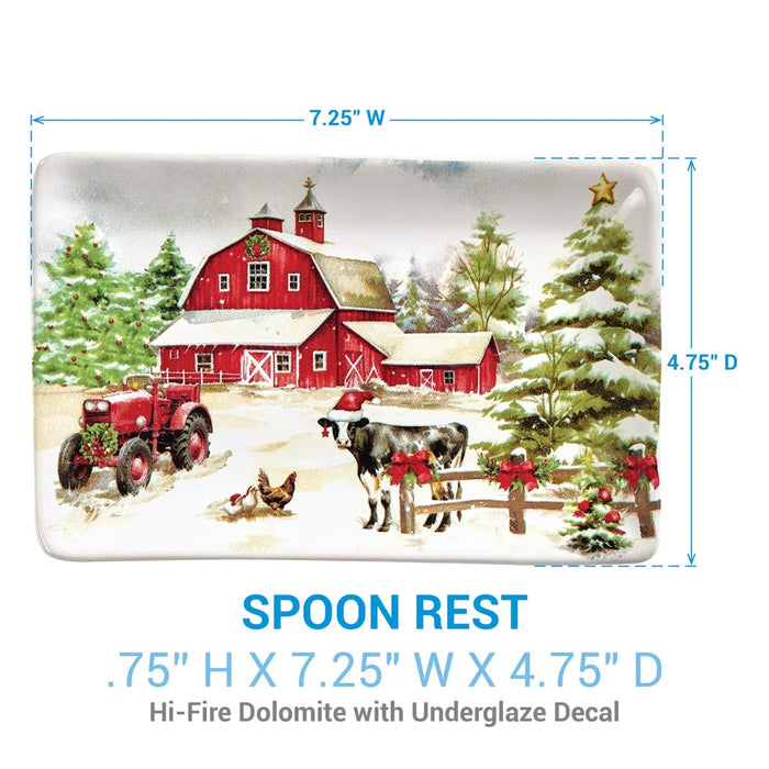 Christmas At The Farm Spoon Rest-Lange General Store