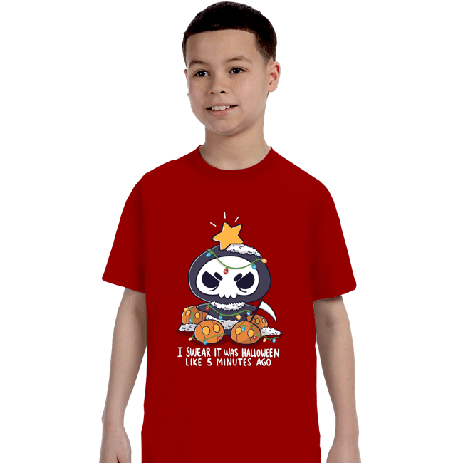 Secret_Shirts T-Shirts, Youth / XS / Red Christmas Reaper