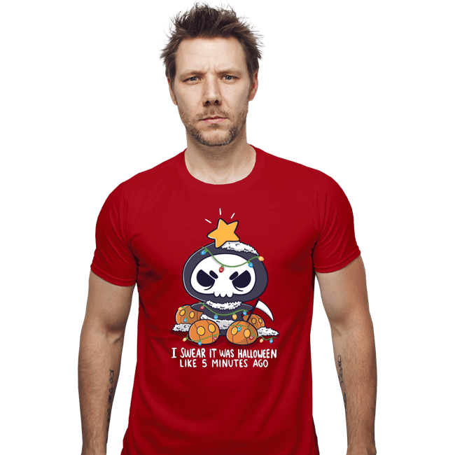 Secret_Shirts Fitted Shirts, Mens / Small / Red Christmas Reaper
