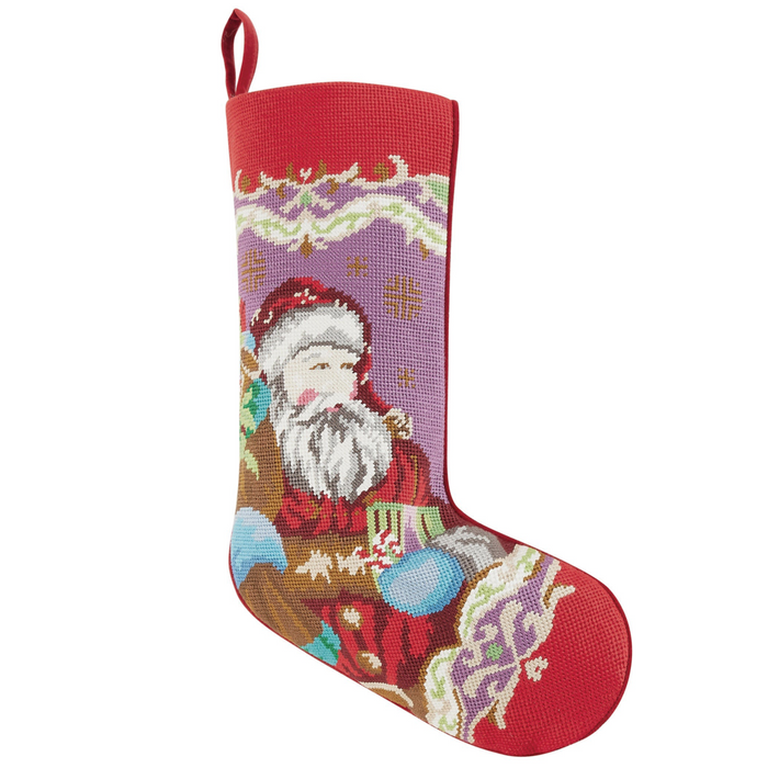 Christmas Santa Embroidered Stocking