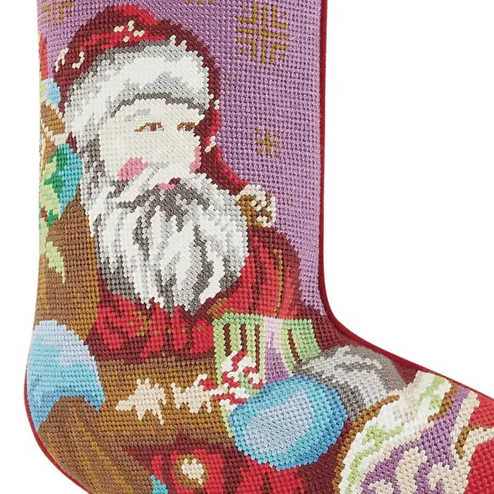 Christmas Santa Embroidered Stocking