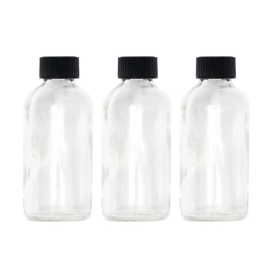 Clear Glass Bottles- 4 oz
