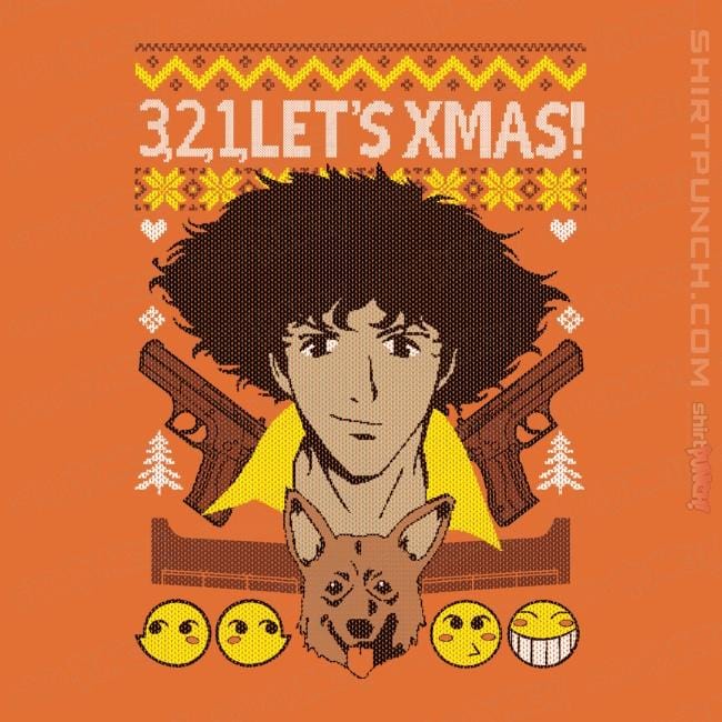 Shirts Magnets / 3"x3" / Orange Cowboy Xmas