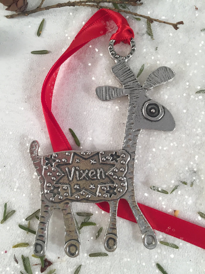 Crosby & Taylor Reindeer American Handmade Pewter Ornament