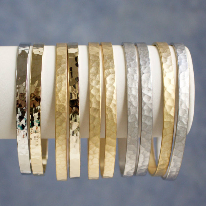 Dainty Hammered Cuff Set - Taryn x Philip Boutique